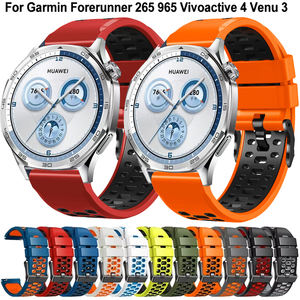 <span class=keywords><strong>Correa</strong></span> de reloj deportiva ajustable, cómoda, informal, de silicona, 22mm, <span class=keywords><strong>correa</strong></span> de repuesto para reloj, hebilla con pasador, multicolor, <span class=keywords><strong>Garmin</strong></span> Forerunner - Product Image 1