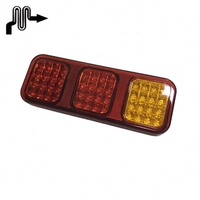 Feu arrière carré Macon 12V 48 LED pour semi-remorque, super lumineux, clignotant et feu stop