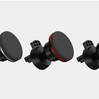 Support magnétique flexible pour téléphone portable à fixation sur grille d'aération de voiture avec rotation à 360 degrés et utilisation sur bureau pour smartphone