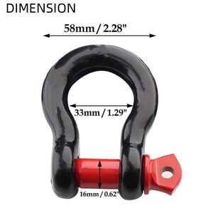 Heavy-duty D Shackle Rugged D Ring Shackle <strong>with</strong> Screw Pin 1/2&quot; Galvanized Bow-shackle for Vehicle Recovery <strong>Tow</strong> <strong>Strap</strong> <strong>Hooks</strong> - Product Image 4