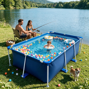 Piscina Elevada Rectangular de Primera Calidad para Jardín o Patio Trasero - Product Image 1