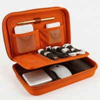 Étui de voyage rigide personnalisé avec logo pour organiseur électronique compatible avec adaptateur MacBook, chargeur, câble, batterie externe, souris, carte SD