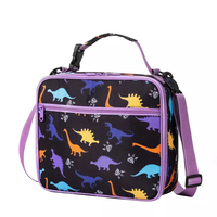 Sac à lunch de préparation de repas pour enfants en polyester sans BPA à faible quantité minimale de commande avec motif de dessin animé porte-bouteille sans danger pour le fitness pour l'école ou la salle de sport