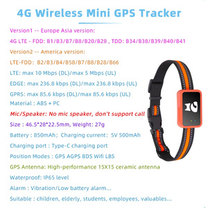 Collar inteligente 4G WIFI para perros y gatos con localizador, carga rápida, batería de larga duración, mini rastreador GPS, dispositivo de rastreo GPS - Product Image 5
