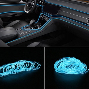 Car <b>Light</b> <b>Accessories</b> 5M EL Car Cold <b>Light</b> Ambience LED RGB Neon Interior Strip Car Atmosphere <b>Light</b> - Product Image 2