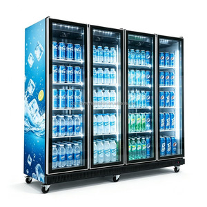 Vente en gros de vitrines verticales à quatre portes entièrement vitrées de haute qualité et de vitrines réfrigérées pour boissons - Product Image 2