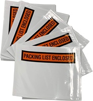 Sobres de Plástico Transparente con Logotipo Personalizado para Lista de Empaque, Funda Adhesiva para Etiquetas de Envío