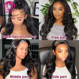 Perruques de cheveux humains Body Wave Lace Frontal 220% de densité AngelBella Vendeurs 13x6 Perruque HD Lace Front sans colle pour femmes noires - Product Image 3