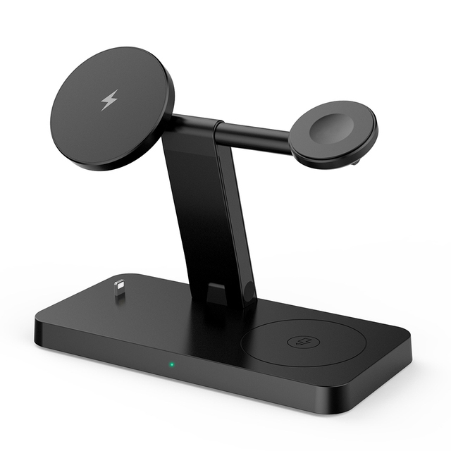 New Design 4 in 1 Wireless Charger Foldable Magnetic 15W Wireless Charging Station for Mobile Phone Universal Magnetic Charger