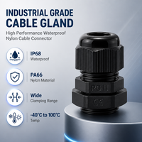 Presse-étoupe en nylon étanche IP68 PG11, connecteur de câble en plastique PA66 pour câblage d'équipement d'imprimante jet d'encre grand format, pièces de rechange