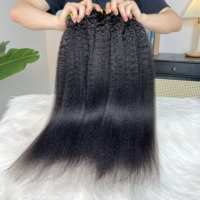 Extensions de cheveux humains vierges vietnamiens de grade 12A, cuticules alignées, lisses afro, non traités, bruts, en mèches raides crépues