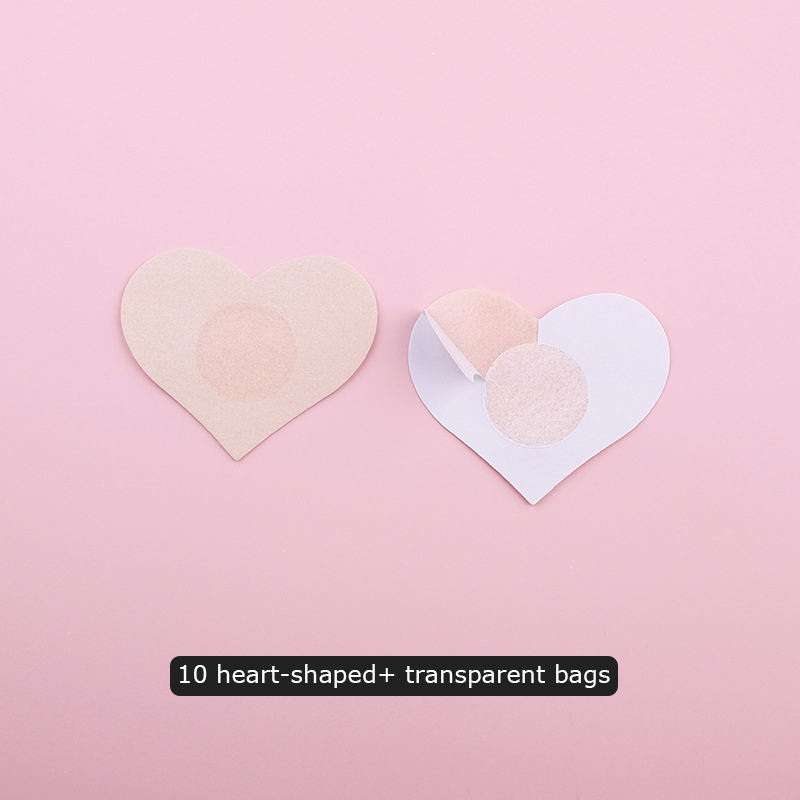 Peau - 10 pièces en forme de cœur + sachets transparents