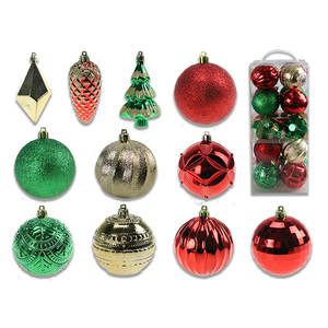 ลูกบอลแขวนประดับต้นคริสต์มาสกันแตกสำหรับตกแต่งคริสต์มาส22ct - Product Image 1