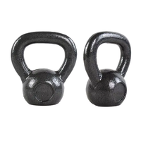 Utilisation de gymnastique commerciale Kettlebell en fonte KG/LB musculation poids libres noirs pour la cloche de bouilloire compétitive de forme physique
