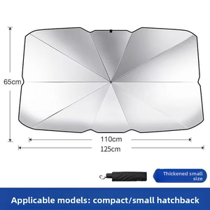 Pare-soleil de pare-brise pliable manuel avec cadre en alliage, protection solaire et isolation thermique pour voiture, idéal pour cadeaux publicitaires personnalisés - Product Image 4