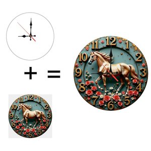 Round Wooden Wall <b>Clock</b> 25x25Cm Quartz Silent Simple Design Home Office Living Room Decor - Product Image 6