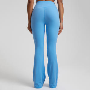 <span class=keywords><strong>Meilleures</strong></span> ventes Vêtements <span class=keywords><strong>de</strong></span> sport pour femme Pantalon <span class=keywords><strong>de</strong></span> <span class=keywords><strong>yoga</strong></span> taille haute à jambes larges Leggings évasés d'entraînement pour femme - Product Image 5