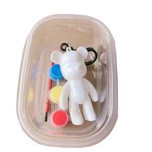 Manufacturer Wholesale Violent Bear <strong>Keychain</strong> Children's DIY Graffiti Painting Material Kit Hand-painted Graffiti Toy - Product Image 5