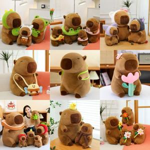 Super Doux Surdimensionné Célèbre PP Coton Rempli Animaux En Peluche Figure Jouets <span class=keywords><strong>Géant</strong></span> Capybara Peluche Grand Jouet - Product Image 3