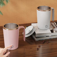 Nouvelle tasse mélangeuse automatique magnétique intelligente en acier inoxydable 304 de 400 ml, portable et électrique, pour café, milkshake, gym (modèle 2026)
