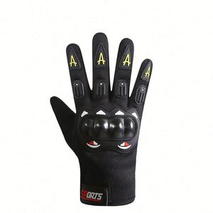 Summer Ski Riding Hard Shell Leather Anti-Fall Wear-Resistant <b>Touch</b> Screen Adjustable Wrist Strap Racing Cross Country <b>Gloves</b> - Product Image 6