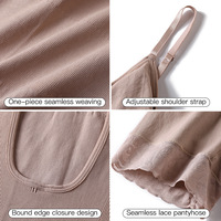 Body gainant une pièce pour femme, effet ventre plat, rehaussement des fesses, soutien de la poitrine, sans couture, grande taille, maintien ferme, style camisole