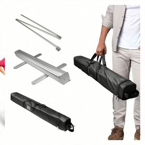 Portable Aluminum Frame Backdrop Banner Easy Advertising Transport for Events Trade Shows-Includes Carrying Case Step <b>Repeat</b> - Product Image 4