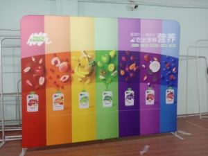 Custom 8ft Photo Booth Backdrop Banner <strong>Stand</strong> with <strong>Printed</strong> Tension Fabric Aluminum Alloy Frame Pillowcase Design for Trade Shows - Product Image 6