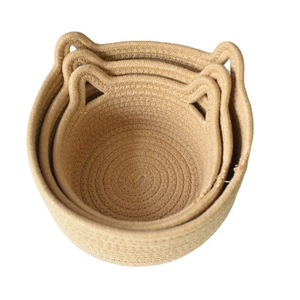 Desktop <b>storage</b> <b>basket</b>, cosmetic <b>basket</b>, woven cotton <b>rope</b> <b>storage</b> box, miscellaneous snacks, keychain, household <b>basket</b>, - Product Image 4