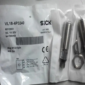 โฟโตอิเล็กทริคเซนเซอร์ SICK VL18-4P3240 - ระยะตรวจจับ 3.7 ม. / เอาต์พุต PNP - IP67 วัสดุทองเหลือง สำหรับการตรวจสอบบรรจุภัณฑ์อัตโนมัติ - Product Image 2