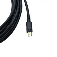 Kabel Data PVC Standar COMTON, Berlapis Emas 0.3m 2m 5m USB 2.0 Mini-B Male ke USB-A Male Konektor KABEL USB