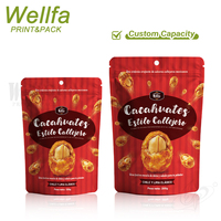 Groothandel op maat gemaakte voedselveilige verpakkingen voor amandelen, walnoten en pinda's (120g, 200g), gemengde noten, Doypack, geurdicht, hoge barrière, staande zak
