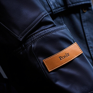 Tùy chỉnh màu Đen/Nâu da vá thẻ thực/chính hãng dập nổi/Debossed Logo màu đen in kỹ thuật cho Quần jean/quần áo may mặc sử dụng - Product Image 2