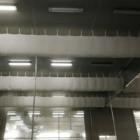 Conduit d'air en tissu industriel antibactérien avec support en fil d'acier, conduit textile de qualité alimentaire pour la ventilation des salles de transformation alimentaire