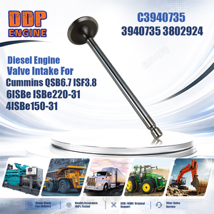 Válvula de Admisión para Motor Diésel C3940735 3940735 3802924 para Cummins QSB6.7 ISF3.8 6ISBe ISBe220-31, Maquinaria de Construcción - Product Image 2