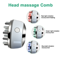 Brosse électrique compacte pour le cuir chevelu, massage thermique, thérapie par lumière rouge, appareil pour les soins des cheveux et le raffermissement de la peau