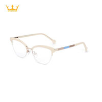 Lunettes optiques classiques vintage en métal et acétate, monture complète œil de chat, durables, anti-lumière bleue, pour usage quotidien unisexe en extérieur