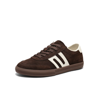 Baskets Rétro Essentielles à Lacets pour Hommes – Confort Supérieur en Cuir Véritable, Polyvalentes pour l'Automne