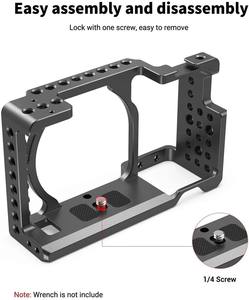 Pour SmallRig alliage d'aluminium caméra Cage Rig pour <span class=keywords><strong>Sony</strong></span> <span class=keywords><strong>A6500</strong></span> Compatible avec A6300/A6000/Nex-7 1661 trous de filetage de montage de chaussure - Product Image 3