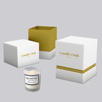 Custom logo Print square Tealight Candle Packaging Boxes Cardboard Beautiful Textured Candle Boxes for Packiging Candles
