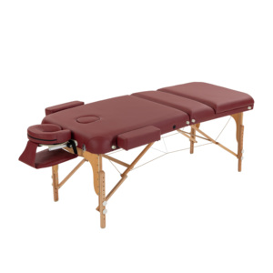 Table de massage pliable en 3 sections en bois de hêtre massif importé, pour usage commercial, table pour extensions de cils et services de <span class=keywords><strong>tatouage</strong></span>, certifiée ISO9001 GPSR, personnalisable OEM&ODM - Product Image 2