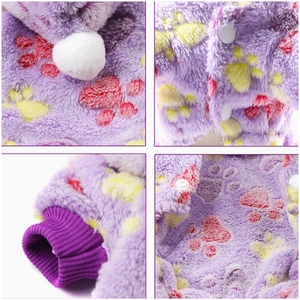 Mono cálido de lana de invierno para perros pequeños, ropa de cachorro con estampado bonito, <span class=keywords><strong>disfraz</strong></span> para Chihuahua Yorkshire Terrier, pijamas para gatitos - Product Image 4
