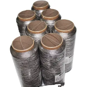 Hilo DE COSER conductor de tejer mezclado de fibra de acero inoxidable EMI 316L de protección antiestática