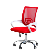 Median kursi komputer putar tengah belakang, kursi kantor jaring ergonomis harga rendah