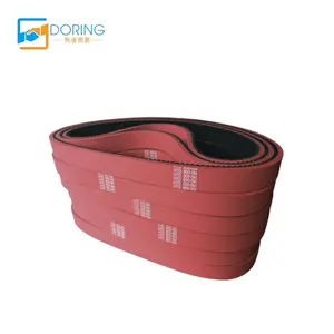 XL/L/H/XH/XXH/T5/T10 Trapezoidal Pull Down Tooth Best PU Rubber Draw Down Timing Belt Red Covered toothed Belt with Coating