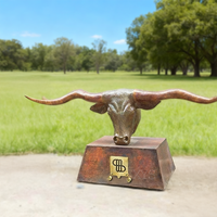 Escultura de Pared de Cabeza de Toro de Bronce, Estilo Realista Personalizado, Decoración de Pared Interior y Exterior, Estatua de Bronce