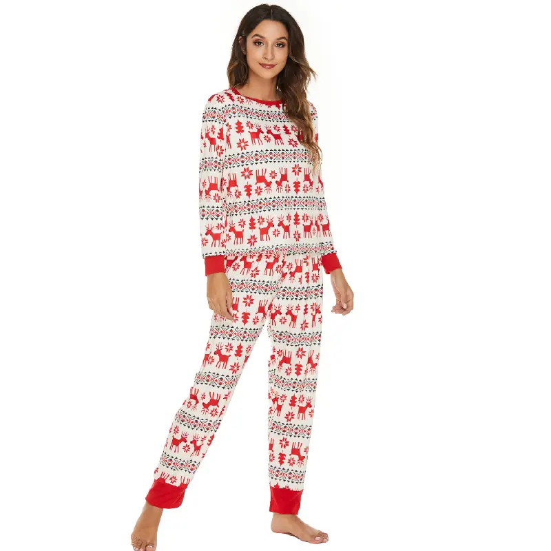 AN63 Homewear Anzug Langarmhose Anzug Großhandel Hochwertige Pyjamas Weihnachten Sexy Kostüm Damen Nachtwäsche