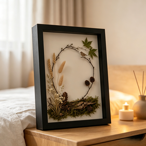 <span class=keywords><strong>กรอบ</strong></span><span class=keywords><strong>รูป</strong></span>ดอกไม้แห้ง MDF หนา 3 ซม. แบบกลวง ทำมือ DIY สำหรับใส่ดอกกุหลาบ ดอกไม้แห้ง 3 มิติ พร้อมกรอบเปลือกหอย สำหรับแขวน - Product Image 1