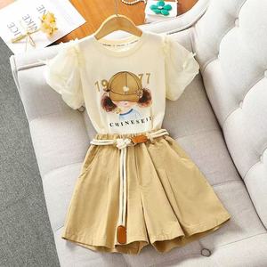 Conjunto <span class=keywords><strong>de</strong></span> Falda Plisada <span class=keywords><strong>de</strong></span> Dos Piezas con Mangas Cortas para Niñas, Estilo Casual, Verano 2026, Conjunto Infantil Dulce <span class=keywords><strong>y</strong></span> Lindo - Product Image 4