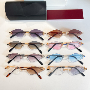 Lunettes <span class=keywords><strong>de</strong></span> soleil tendance hip-hop 2025, monture en bois sans cadre, lunettes <span class=keywords><strong>de</strong></span> soleil tendance pour rappeurs, bijoux tendance - Product Image 1